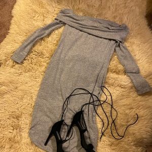Gorgeous off the shoulder sweater dress